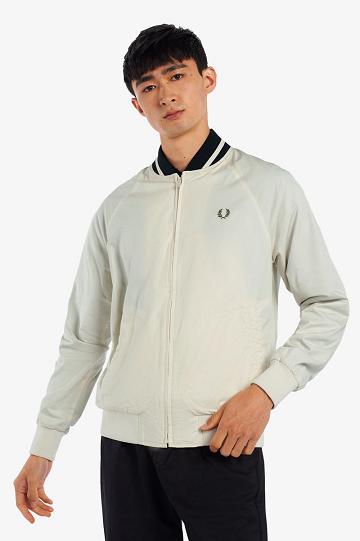Fred Perry Tennis Bomber Miesten Takki Valkoinen | FI 1786GSOL